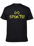 Go Sports! Black Graphic T-Shirt