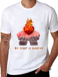 Burning Heart Graphic Tee