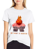 Burning Heart Graphic Tee