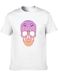 Ornamental Skull Graphic Tee - Black Cotton T-Shirt