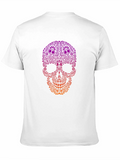 Ornamental Skull Graphic Tee - Black Cotton T-Shirt