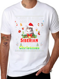 Siberian Cat Christmas T-Shirt