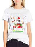 Siberian Cat Christmas T-Shirt