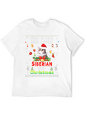 Siberian Cat Christmas T-Shirt
