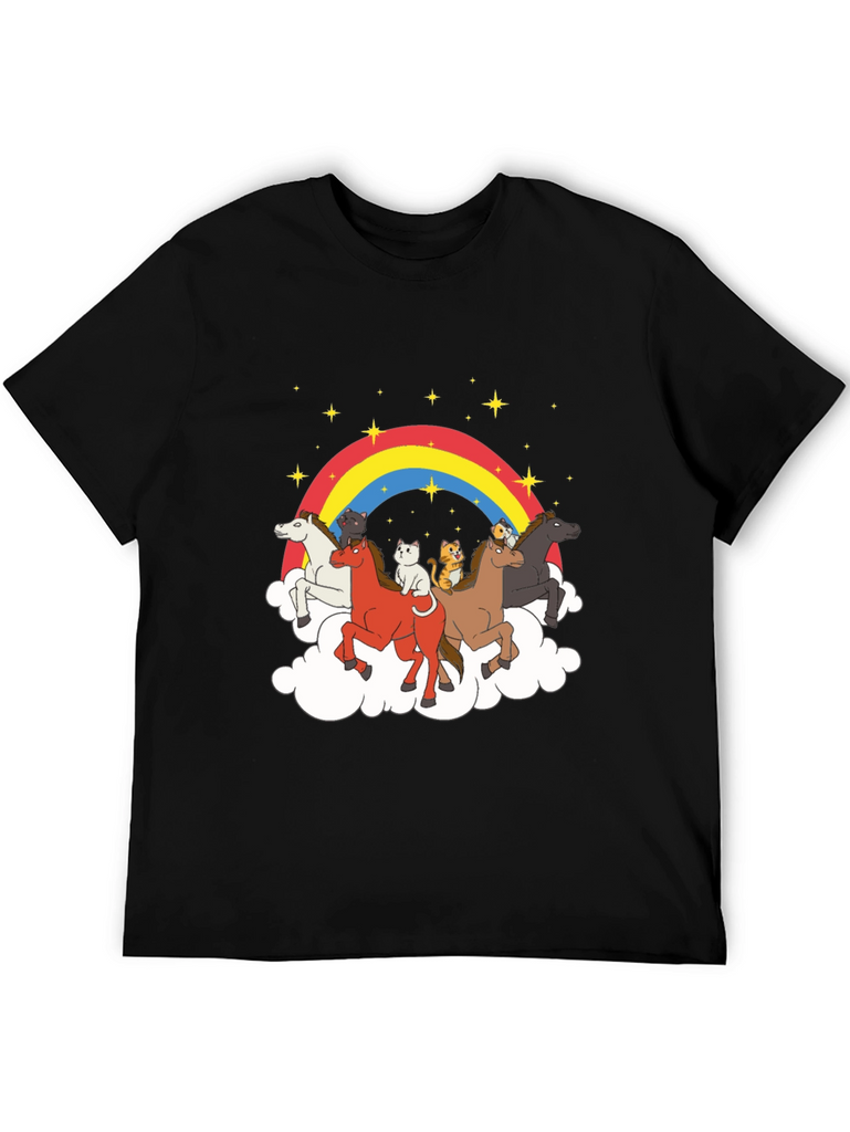 Rainbow Cats and Horses T-Shirt