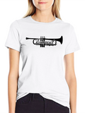 Trumpet Instrument Graphic Tee - Unisex Black T-Shirt