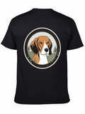 Beagle Dog Graphic Tee - Mens Black T-Shirt