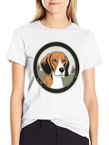 Beagle Dog Graphic Tee - Mens Black T-Shirt
