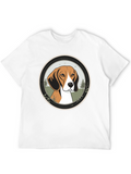Beagle Dog Graphic Tee - Mens Black T-Shirt