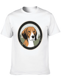 Beagle Dog Graphic Tee - Mens Black T-Shirt
