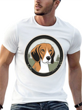 Beagle Dog Graphic Tee - Mens Black T-Shirt