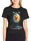Steampunk Alarm Clock Graphic Tee