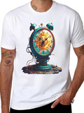 Steampunk Alarm Clock Graphic Tee