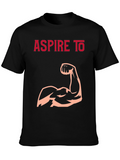 Aspire To Muscle T-Shirt - Black