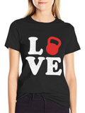 Love Kettlebell T-Shirt Workout Gym Gift