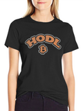 HODL Bitcoin Crypto Black T-Shirt