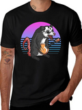 Retro Opossum Banjo Player T-Shirt