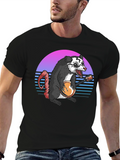 Retro Opossum Banjo Player T-Shirt