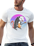 Retro Opossum Banjo Player T-Shirt
