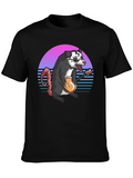 Retro Opossum Banjo Player T-Shirt