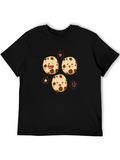 Cookie Cartoon Black T-Shirt