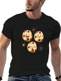 Cookie Cartoon Black T-Shirt