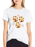 Cookie Cartoon Black T-Shirt