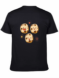 Cookie Cartoon Black T-Shirt