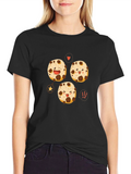 Cookie Cartoon Black T-Shirt