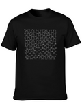 Crowd of Cats Patterned Black T-Shirt
