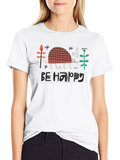 Be Happy Armadillo Graphic Tee - Black