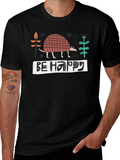 Be Happy Armadillo Graphic Tee - Black
