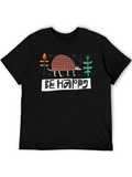 Be Happy Armadillo Graphic Tee - Black