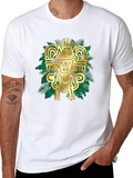 Aztec Gold Graphic Black T-Shirt