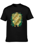 Aztec Gold Graphic Black T-Shirt