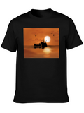 Sunset Fishing Boat T-Shirt