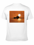 Sunset Fishing Boat T-Shirt