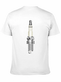 Spark Plug Graphic Tee - Black Cotton