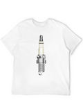 Spark Plug Graphic Tee - Black Cotton