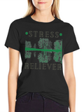 Stress Reliever T-Shirt: Nature Reflection Graphic