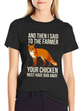 Funny Fox & Farmer Graphic Tee