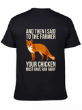 Funny Fox & Farmer Graphic Tee