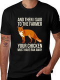 Funny Fox & Farmer Graphic Tee