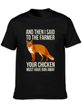 Funny Fox & Farmer Graphic Tee