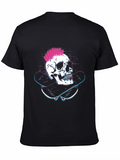 Skull and Skateboards Black Graphic Tee