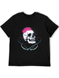 Skull and Skateboards Black Graphic Tee