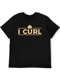 I Curl T-Shirt - Curling Stone Design