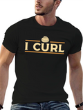 I Curl T-Shirt - Curling Stone Design