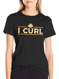 I Curl T-Shirt - Curling Stone Design