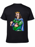 King Cartoon Graphic Black T-Shirt